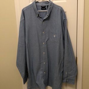 3XLT Chaps chambray Oxford Dress Shirt.